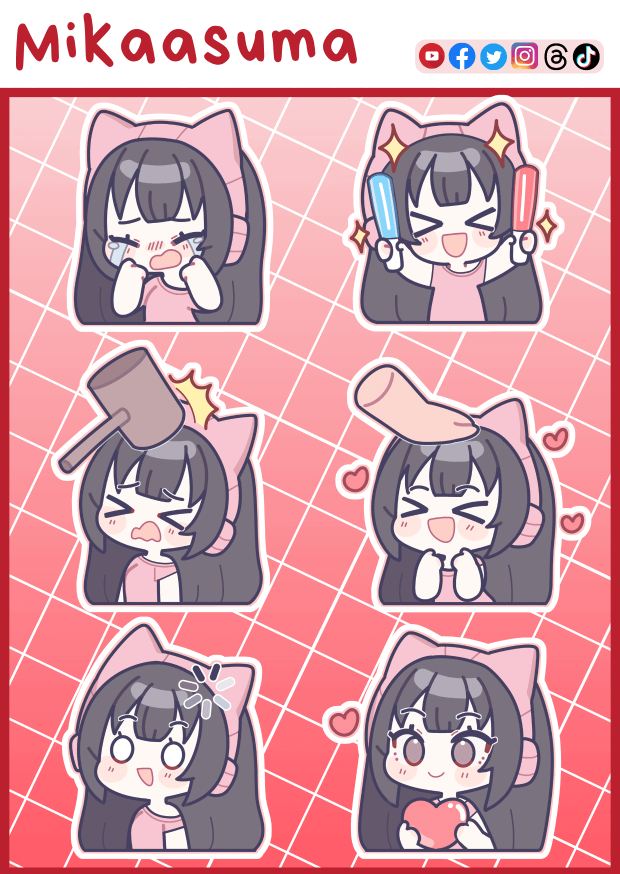 Sticker Sheet Mika Asuma