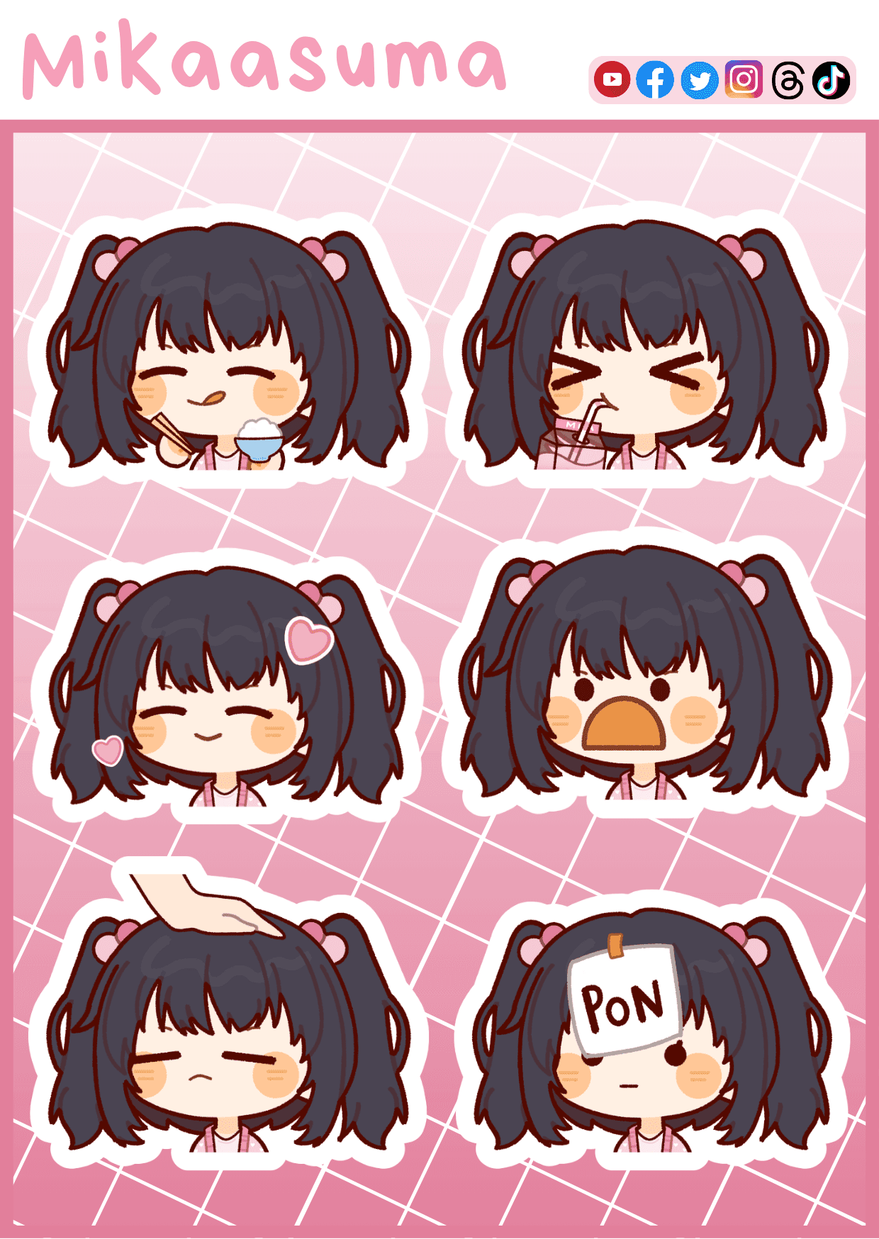 Sticker Sheet Mika Asuma